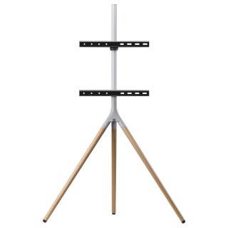 One For All WM 7472 Tripod TV-Stativ 32-65" VESA 400x400 30kg Kabelmanagement 360° Oak Silver Grey