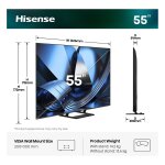 139,0cm/55" (3840x2160) Hisense 55U7SE Smart TV 4K...