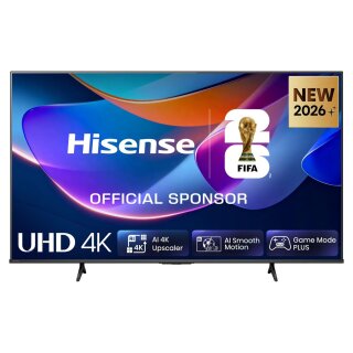 126,0cm/50" (3840x2160) Hisense 50A6S Smart TV 4K UHD 9,5ms 60Hz HDMI USB HDR WiFi Bluetooth Black/Grey