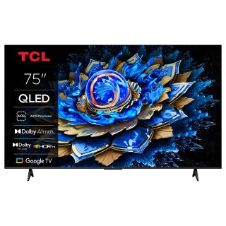 190,5cm/75" TCL 75T6C QLED TV 4K UHD HVA HDR10+ Dolby Vision HDMI 2.1 Google TV