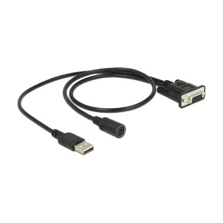 NAVILOCK Anschlusskabel MD6 Seriell > D-SUB 9 Seriell fur GNSS Empfnger Stromversorgung uber USB