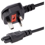 StarTech 2m Laptop Power Cord - 3 Slot for UK - BS-1363...