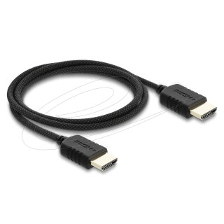 Delock Koaxiales High Speed HDMI Kabel 8K 60 Hz 48 Gbps mit Geflechtmantel 1 m