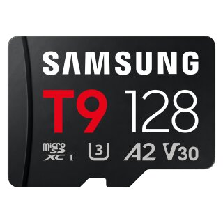 CARD SAMSUNG T9 microSD Speicherkarte 128GB bis zu 200 MB/s Lesen und 130 MB/s Schreiben MB-MH128T/WW