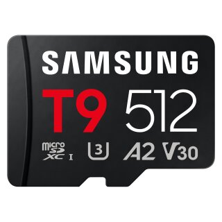 CARD SAMSUNG T9 microSD Speicherkarte 512GB bis zu 200 MB/s Lesen und 130 MB/s Schreiben MB-MH512T/WW