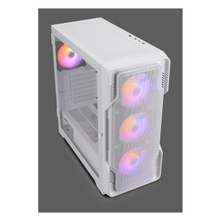 Mini Nanoxia DS-9 ARGB Airflow white - USB-C - TG-Mesh