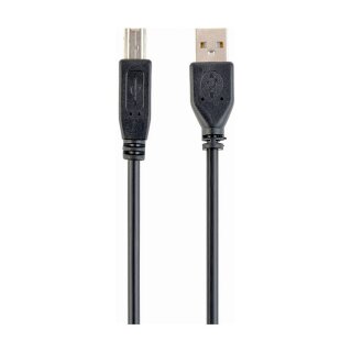 gembird USB 2.0 Kabel mit Am- und BM-Stecker, 1,8m, schw.