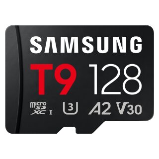 CARD SAMSUNG T9 microSD Speicherkarte mit USB-Kartenleser 128GB bis zu 200 MB/s Lesen und 130 MB/s Schreiben MB-MH128TB/WW