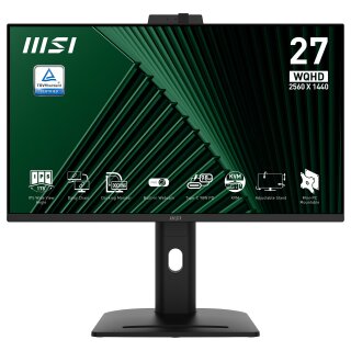 68,6 cm (27") 2560 x 1440 Pixel MSI 9S6-3PC8CM-001 16:9 Wide Quad HD IPS 4 ms 100 Hz DisplayPort HDMI USB-Hub Pivot Height VESA Speaker
