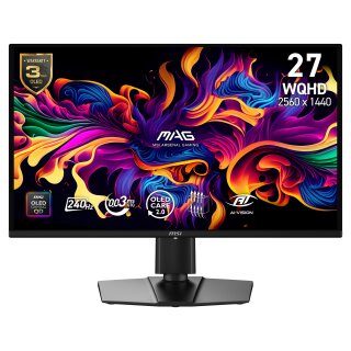 67,3 cm (26.5") 2560 x 1440 Pixel MSI 9S6-3CFA9T-001 16:9 Wide Quad HD OLED 0,03 ms 300 Hz HDR DisplayPort HDMI Pivot VESA