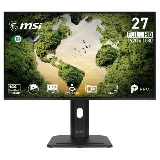 68,6 cm (27") 1920 x 1080 Pixel MSI PRO MP275PGN E14 16:9 Full HD IPS 4 ms 144 Hz HDR DisplayPort HDMI Pivot Height VESA Speaker