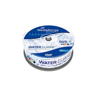 MediaRange DVD-R DVD 4,7GB 25pcs Cake 16x Waterguard Print