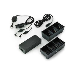 Zebra 3-Slot Battery Charger Connected via Y Cable - Batterieladegerät - Ausgangsanschlüsse: 3 - Großbritannien (Packung mit 2)