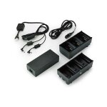 Zebra 3-Slot Battery Charger Connected via Y Cable -...