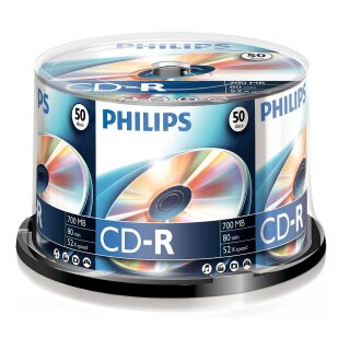 1x50 Philips CD-R 80Min 700MB 52x SP