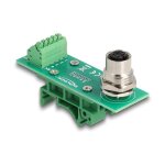 Delock M12 Übergabemodul Adapter A-kodiert 4 Pin...