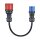 go-e Adapter fr Gemini flex 11 kW, CEE rot Drehstrom 16A > CEE blau 16A (schwarz, 30cm)