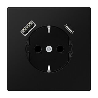 Jung LS1520-15CASWM SCHUKOsteckdose m.USB Typ AC