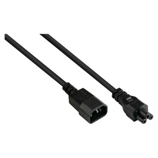 Good Connections Kaltgeräteverlängerung an C5 schwarz 1m