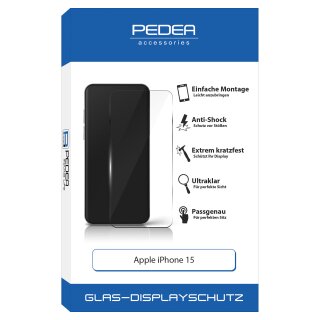 PEDEA Display-Schutzglas fr Apple iPhone 15
