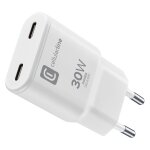 Cellularline USB-C Duo GaN Reiselader 30W White