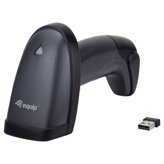 Equip 2D-Barcodescanner Laser Wireless/2.4GHz+Halter schwarz