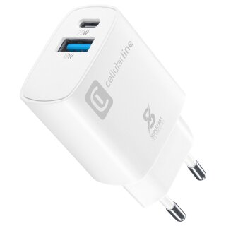 Cellularline Dual Port Travel Charger Samsung PD 25W White