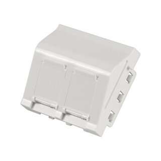 EFB Zentralplatte 45x45mm fr 2 Keystones, Auslass gewinkelt