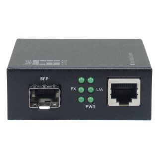 Media Konverter RJ45->SFP GE 19" Smart