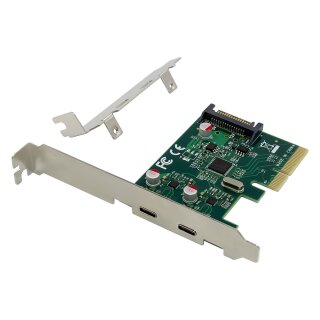 CONCEPTRONIC 4xPCIe3.0 Card 2xUSB-C3.2 Gen2 10Gbps