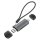CONCEPTRONIC Kartenleser USB-A/-C3.2->TF/Micro-SD3.0 schwarz