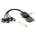 PCIe1x Card 4xRS232-Seriell 115200bps