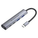 CONCEPTRONIC 4-1 Dock USB-C->2xUSB-C/2xUSB-A/100WPD gr