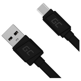 Green Cell USB-C > USB 3.0 (ST-ST) 0,25m Ladekabel Schwarz