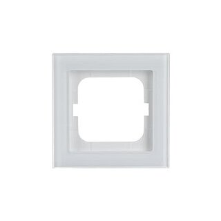 BUSCH JAEGER BJ 1721-280 Abdeckrahmen 1f Busch-axcent weißglas