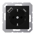 Jung A1520-15CASWM SCHUKOsteckdose m.USB Typ AC