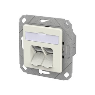 METZ CONNECT Anschlussdose E-DAT C6A IDC 2 Port UPk reinwei
