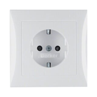 Berker 47228989 SCHUKO-Steckdose mit Abdeckplatte S.1 po larwei