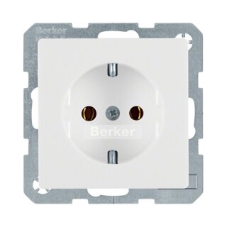 Berker 41436089 SCHUKO-Steckdose polarweiss samt