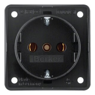 Berker 09418505 Steckdose SCHUKO Integro Modul schwarz matt