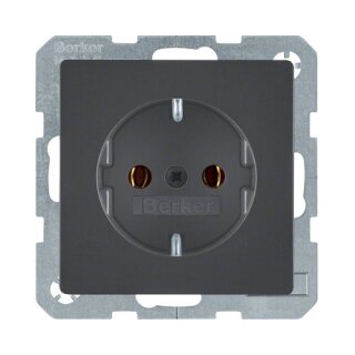Berker 41436086 Steckdose SCHUKO Q.1/Q.3 anthrazit, samt
