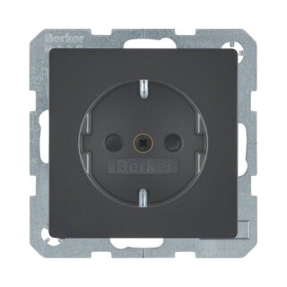 Berker 47236086 Steckdose SCHUKO Q.1/Q.3 anthrazit, samt