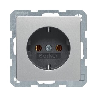 Berker 47436084 Steckdose SCHUKO Q.1/Q.3 alu samt