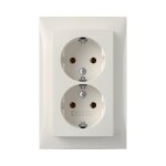 Berker 47748989 Doppelsteckdose SCHUKO mit Abdeckplatte,...