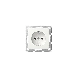 Gira 418327 SCHUKO-Steckdose uP mit SafetyPlus Schraubkl. Syst.55 rw matt