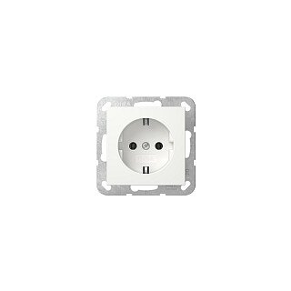 Gira 446627 SCHUKO-Steckdose uP ohne Bef.-Krallen System 55 rw matt