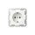 Gira 446627 SCHUKO-Steckdose uP ohne Bef.-Krallen System 55 rw matt
