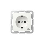 Gira 445803 SCHUKO-Steckdose uP mit Aufdruck EDV System...