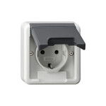 Gira 445035 SCHUKO-Steckdose Klappdeckel+BSF (OT) WG AP...