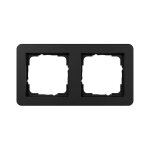 GIRA 0212153 Abdeckrahmen 2f Gira E1 Schwarz m